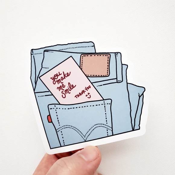 LB087 STICKERS Custom Poshmark Stickers You Make Me Smile Thank You Sticker - Picture 6 of 7